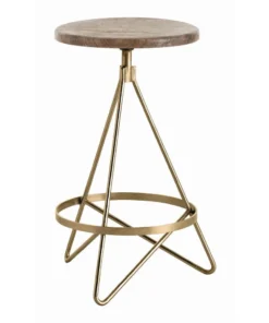 Arteriors Home Wyndham Swivel Counter Stool Vintage Brass
