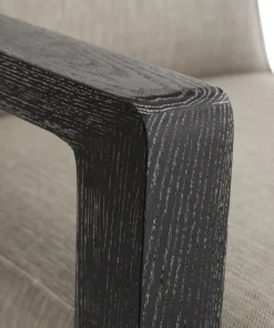 Arteriors Home New Arrivals Duran Chair Fossil Tweed Black Cerused Oak