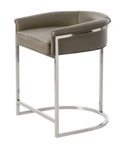 Arteriors Home New Arrivals Calvin Counter Stool Dove And Polished Nickel
