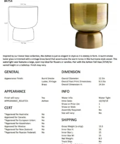 Arteriors Home New Arrivals Ashton Short Vase 13 Arteriors Home New Arrivals Ashton Short Vase