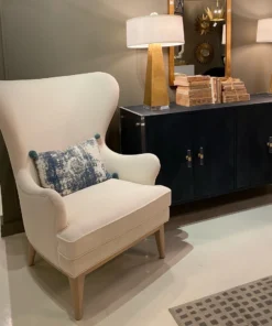 Worlds Away Frisco Wing Chair Ivory New Arrivals