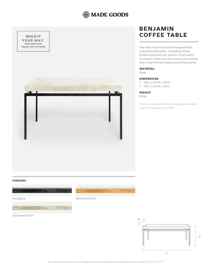 Made Goods New Arrivals Benjamin Coffee Table Silver 12 Made Goods New Arrivals Benjamin Coffee Table Silver