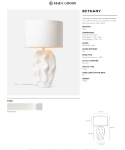 Made Goods New Arrivals Bethany Lamp White