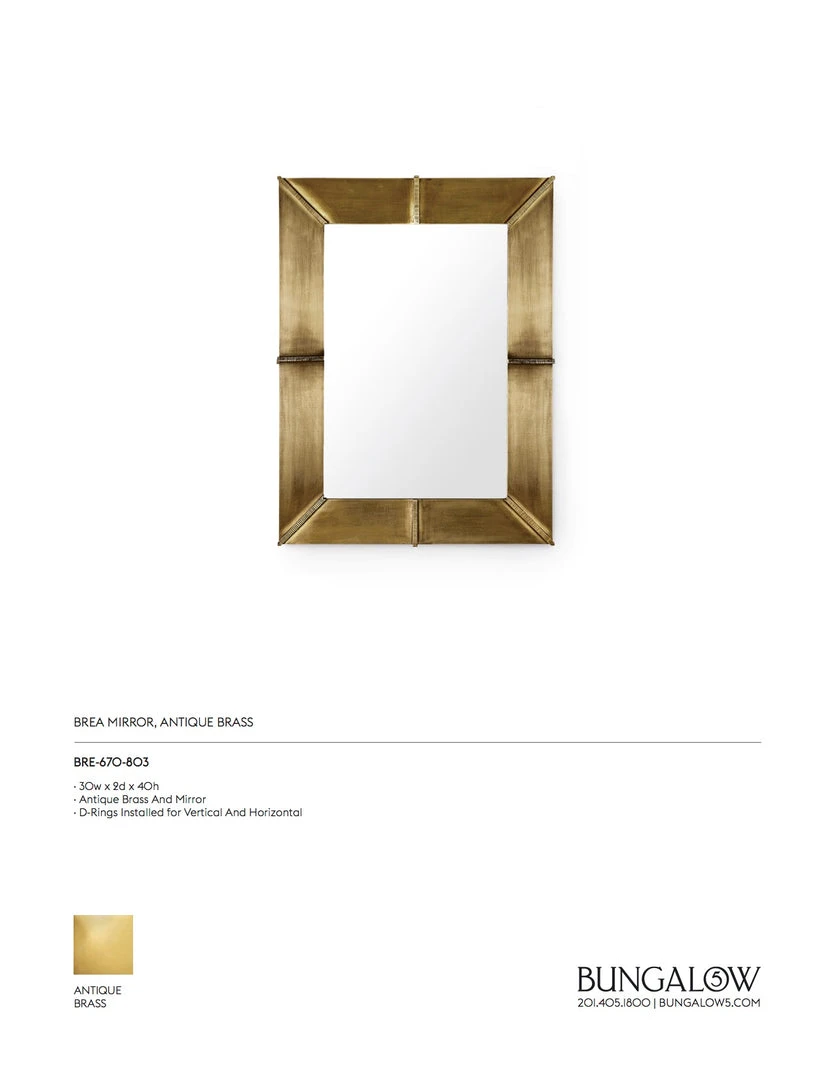 Bungalow 5 Brea Mirror Antique Brass New Arrivals 8 Bungalow 5 Brea Mirror Antique Brass New Arrivals