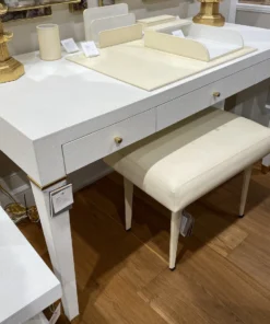 Bungalow 5 New Arrivals Winston Stool Ivory Leather