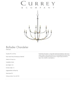 Currey And Company New Arrivals Balladier Chandelier