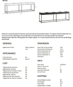 Arteriors Home New Arrivals Barrett Bench 12 Arteriors Home New Arrivals Barrett Bench