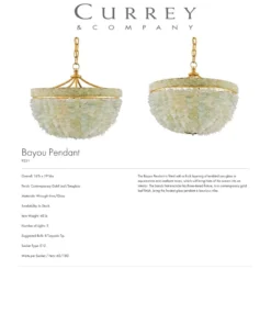 Currey And Company Bayou Pendant New Arrivals