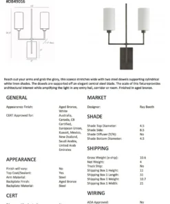 Arteriors Home Blade Sconce Aged Bronze New Arrivals