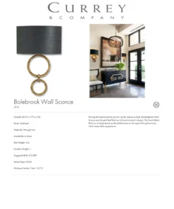 Currey And Company New Arrivals Bolebrook Sconce 5 Currey And Company New Arrivals Bolebrook Sconce