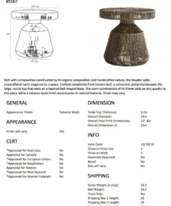 Arteriors Home Boyden Side Table