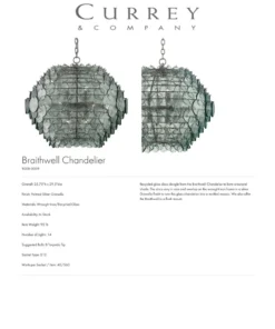 Currey And Company New Arrivals Braithwell Chandelier