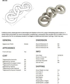 Arteriors Home Brinley Accessory Smoke 17 Arteriors Home Brinley Accessory Smoke