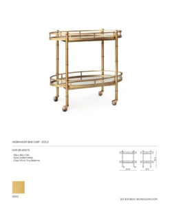 Bungalow 5 Normandy Bar Cart 5 Bungalow 5 Normandy Bar Cart