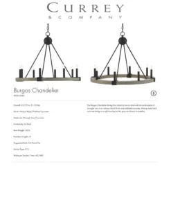 Currey And Company New Arrivals Burgos Chandelier 8 Currey And Company New Arrivals Burgos Chandelier