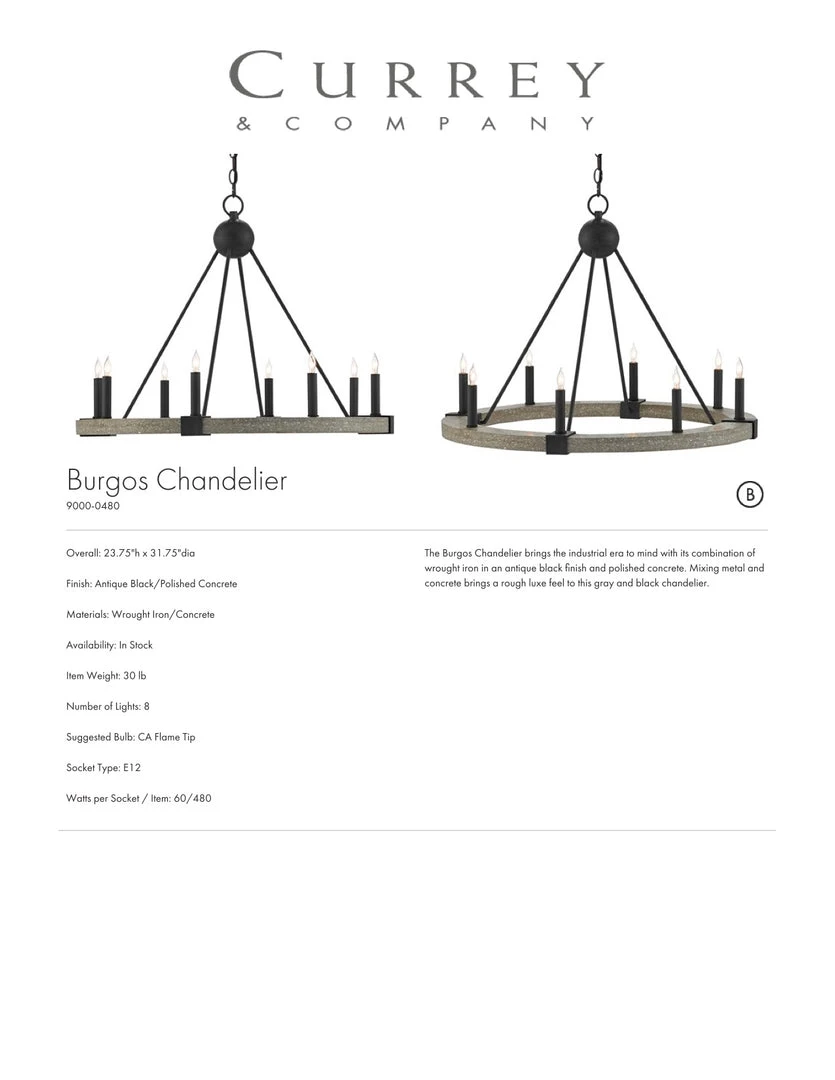 Currey And Company New Arrivals Burgos Chandelier 4 Currey And Company New Arrivals Burgos Chandelier