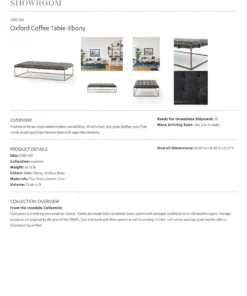 Four Hands New Arrivals Oxford Coffee Table Rialto Ebony Leather 17 Four Hands New Arrivals Oxford Coffee Table Rialto Ebony Leather