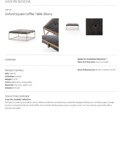 Four Hands New Arrivals Oxford Coffee Table Rialto Ebony Leather 15 Four Hands New Arrivals Oxford Coffee Table Rialto Ebony Leather