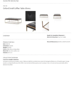 Four Hands New Arrivals Oxford Coffee Table Rialto Ebony Leather 16 Four Hands New Arrivals Oxford Coffee Table Rialto Ebony Leather