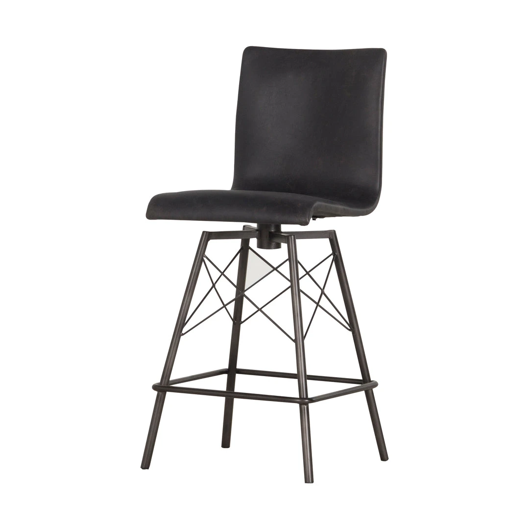 Four Hands Diaw Counter Stool Rialto Ebony New Arrivals 1 Four Hands Diaw Counter Stool Rialto Ebony New Arrivals
