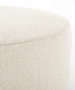 Four Hands Sinclair Large Round Ottoman Knoll Natural New Arrivals