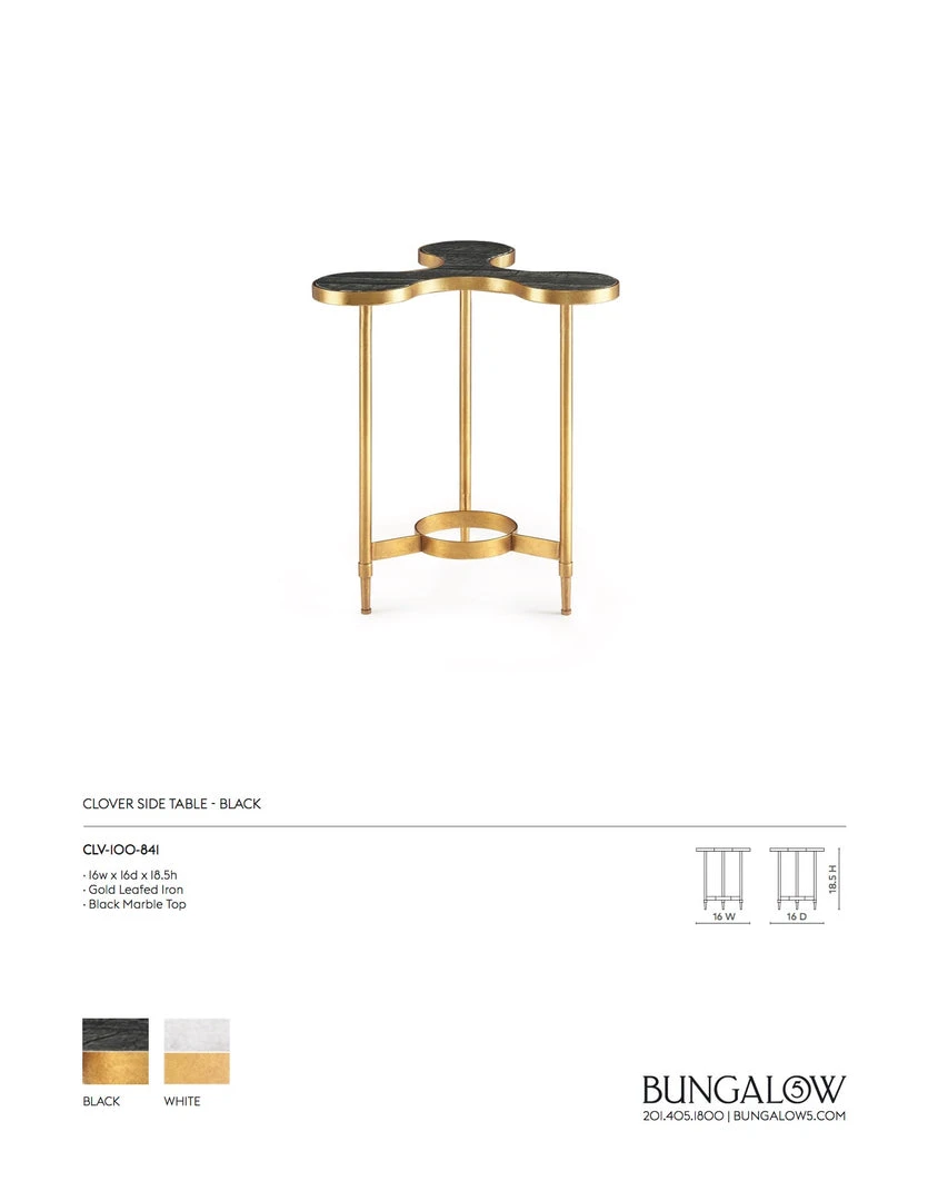 Bungalow 5 Clover Side Table Black 4 Bungalow 5 Clover Side Table Black