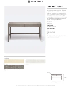 Made Goods Conrad Desk Off White Faux Raffia 5 Made Goods Conrad Desk Off White Faux Raffia