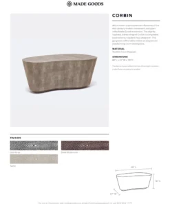 Made Goods New Arrivals Corbin Coffee Table Cool Gray 7 Made Goods New Arrivals Corbin Coffee Table Cool Gray