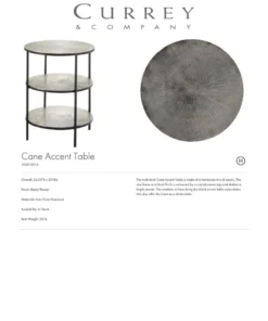 Currey And Company New Arrivals Cane Accent Table
