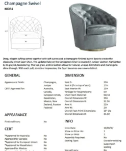 Arteriors Home New Arrivals Capri Chair Juniper Leather Champagne Swivel 12 Arteriors Home New Arrivals Capri Chair Juniper Leather Champagne Swivel