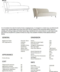 Arteriors Home New Arrivals Catalina Chaise Stone Boucle