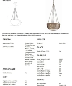 Arteriors Home Chainmail Pendant 8 Arteriors Home Chainmail Pendant