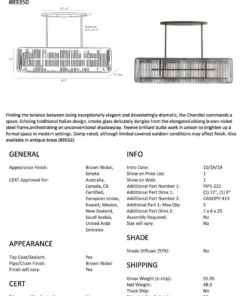 Arteriors Home Chandler Chandelier Brown Nickel 15 Arteriors Home Chandler Chandelier Brown Nickel