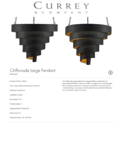 Currey And Company Chiffonade Large Pendant New Arrivals