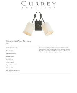 Currey And Company Compass Wall Sconce New Arrivals