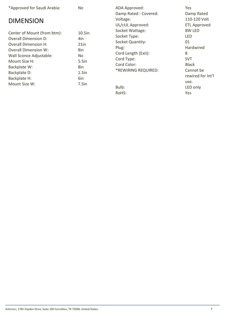 Arteriors Home Constance Sconce 6 Arteriors Home Constance Sconce