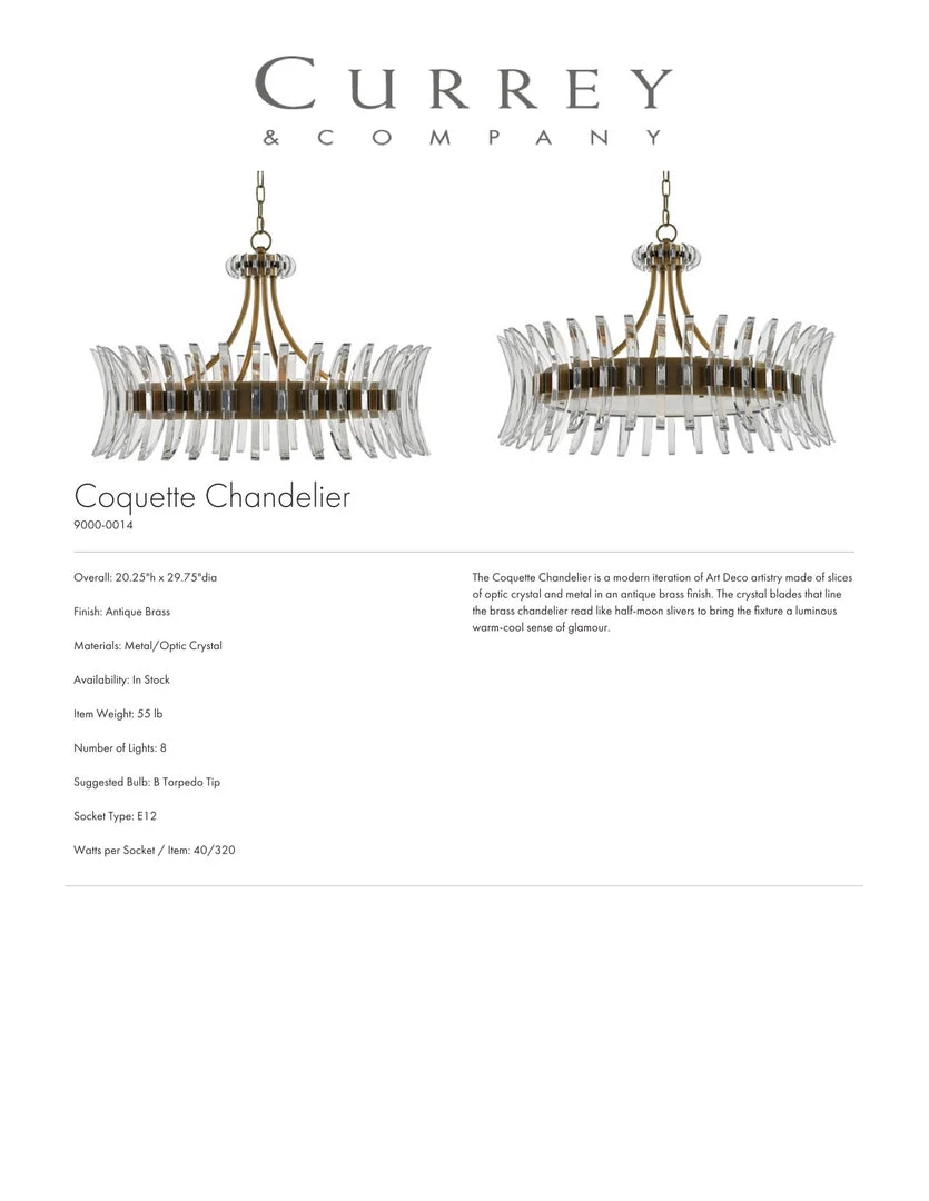 Currey And Company New Arrivals Coquette Chandelier 4 Currey And Company New Arrivals Coquette Chandelier