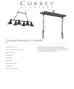 Currey And Company Culpepper Rectangular Chandelier 13 Currey And Company Culpepper Rectangular Chandelier