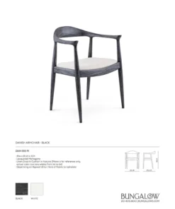 Bungalow 5 Danish Armchair Black New Arrivals