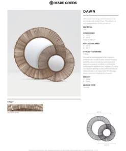 Made Goods New Arrivals Dawn Mirror Antique Brass Large 9 Made Goods New Arrivals Dawn Mirror Antique Brass Large