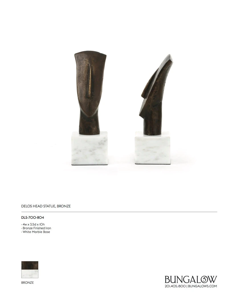 Bungalow 5 New Arrivals Delos Statue Pair Bronze 4 Bungalow 5 New Arrivals Delos Statue Pair Bronze