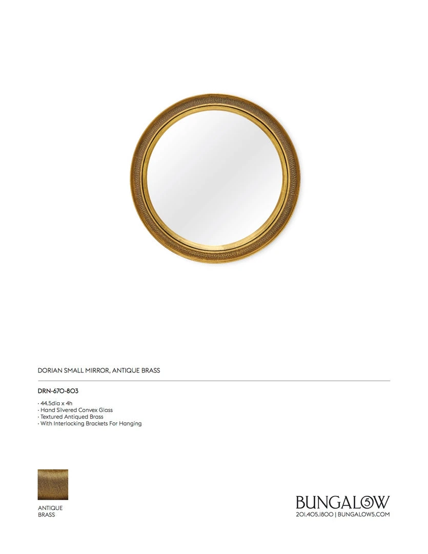 Bungalow 5 Dorian Mirror Small Antique Brass New Arrivals 6 Bungalow 5 Dorian Mirror Small Antique Brass New Arrivals