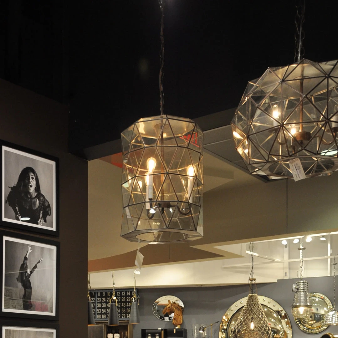 Worlds Away New Arrivals Moderna Lantern Faceted Glass 2 Worlds Away New Arrivals Moderna Lantern Faceted Glass