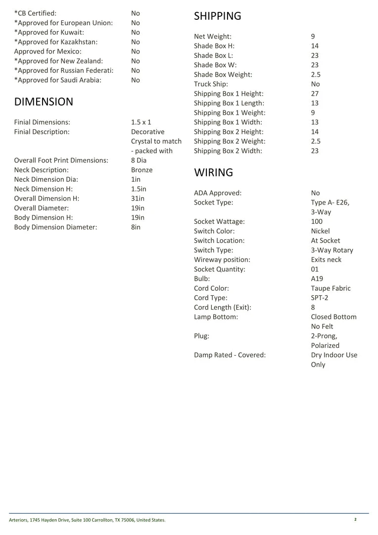 Arteriors Home New Arrivals Dale Lamp Clear And Black 6 Arteriors Home New Arrivals Dale Lamp Clear And Black