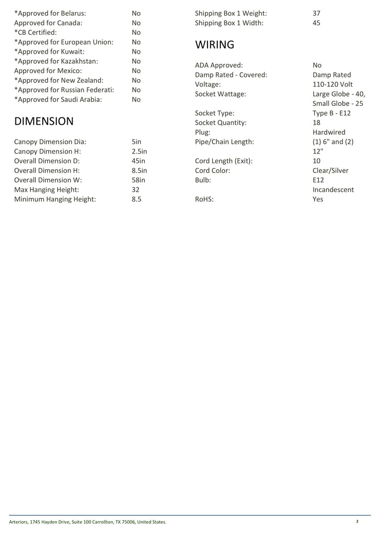 Arteriors Home Dallas Medium Chandelier Polished Nickel 5 Arteriors Home Dallas Medium Chandelier Polished Nickel