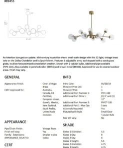 Arteriors Home New Arrivals Dallas Small Chandelier Vintage Brass 12 Arteriors Home New Arrivals Dallas Small Chandelier Vintage Brass