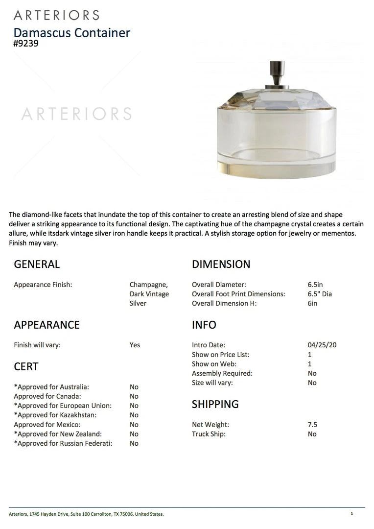 Arteriors Home New Arrivals Damascus Container 6 Arteriors Home New Arrivals Damascus Container