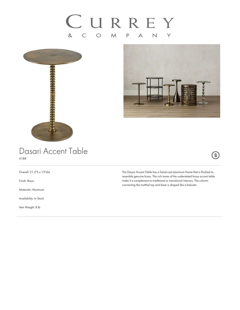 Currey And Company Dasari Accent Table New Arrivals 2 Currey And Company Dasari Accent Table New Arrivals