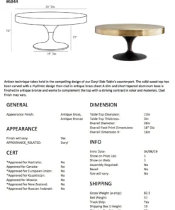Arteriors Home Daryl Cocktail Table