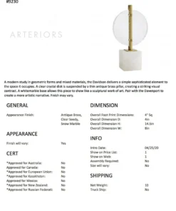 Arteriors Home Davidson Sculpture New Arrivals 13 Arteriors Home Davidson Sculpture New Arrivals